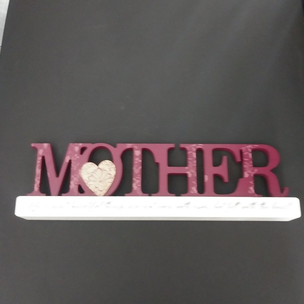 Mother plaque wood painted